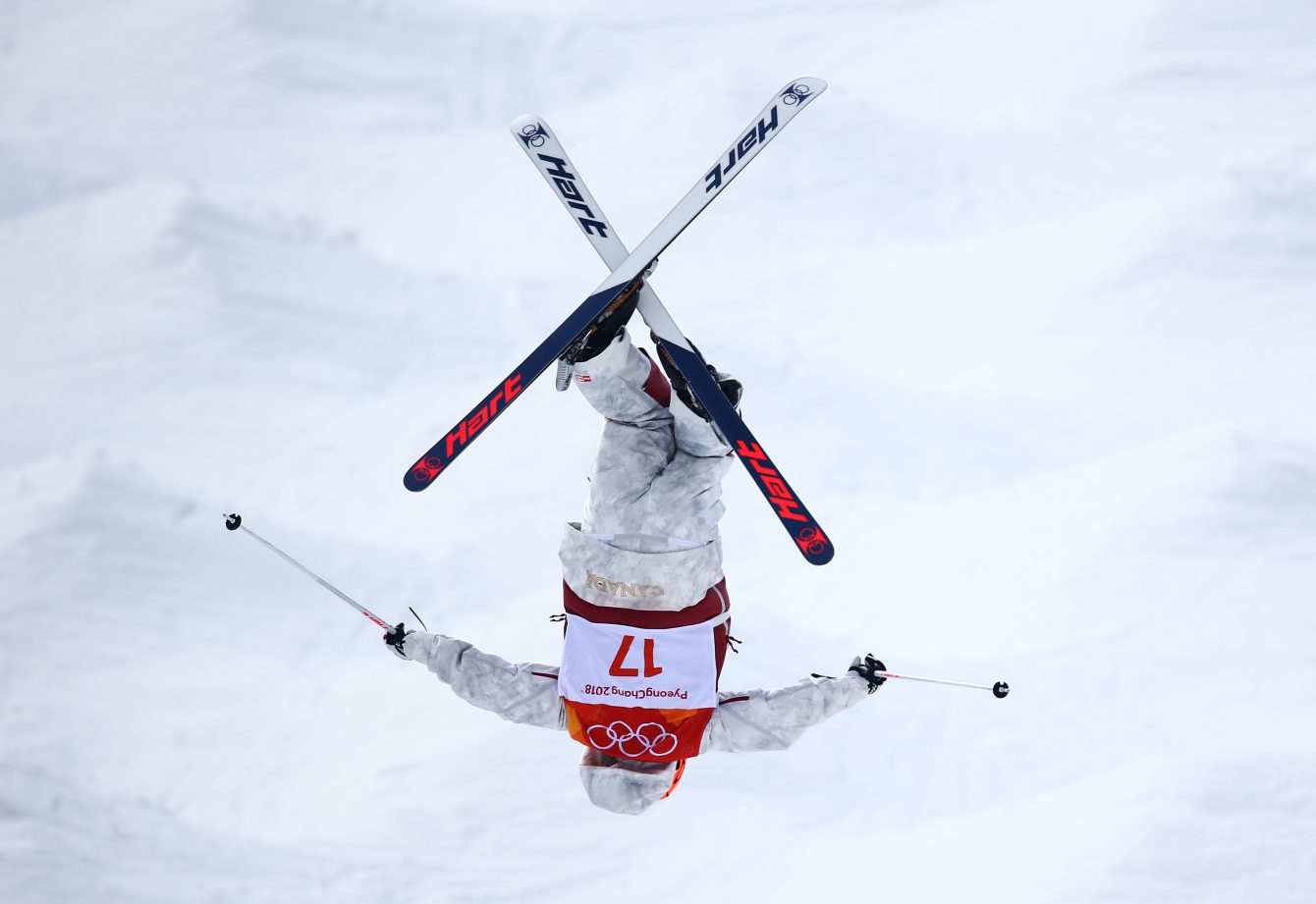 Marquis upside down mid-jump